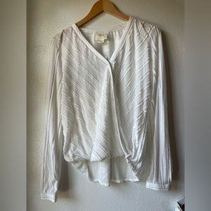 Maeve by Anthropologie white blouse size small NWT